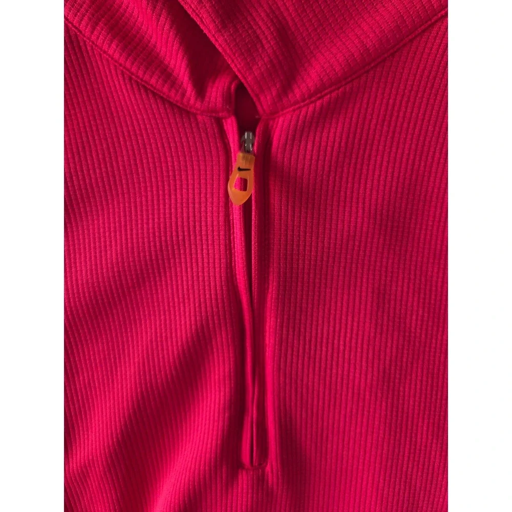 Nike Golf Mens Red Nike Fit Dry‎ Quarter Zip Short Sleeve Shirt XL 2213